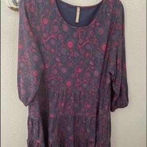 Women’s dress. Multi seasonal Three-quarter sleeves above knee fit